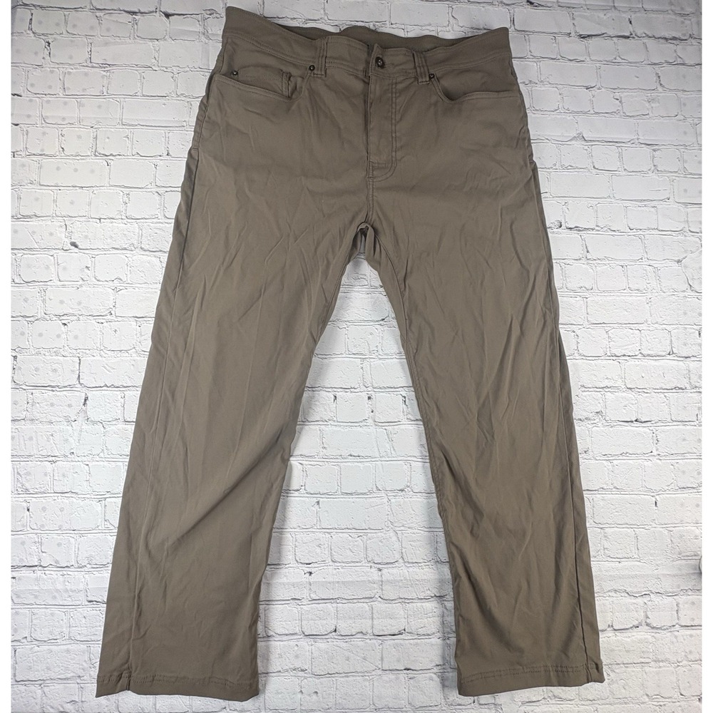 Prana Brown Brion Pants Casual Hiking Stretch Outdoor Mens 36x30